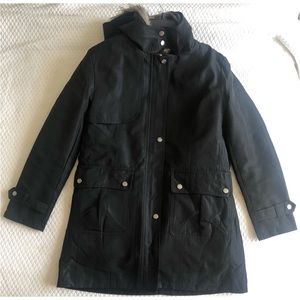 EUC, Hooded Jacket w/ Removable Faux Fur Lining